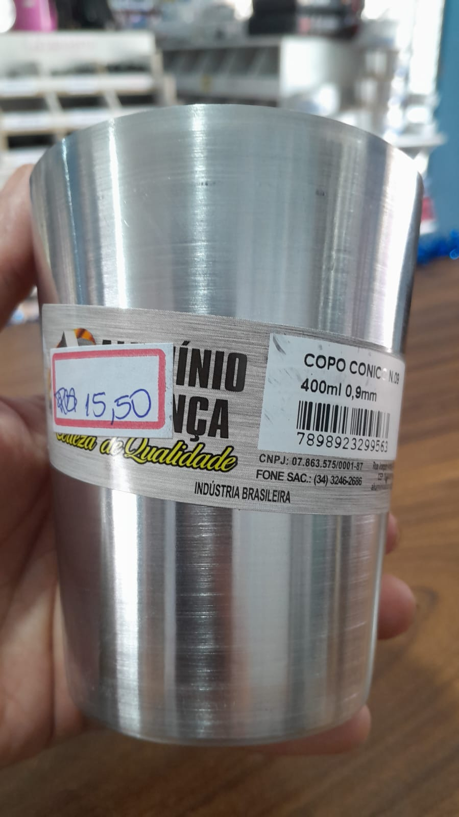 Copo aluminio